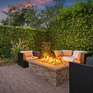 12 foothill oasis firepit twilight