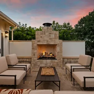 22 back patio  twilight 