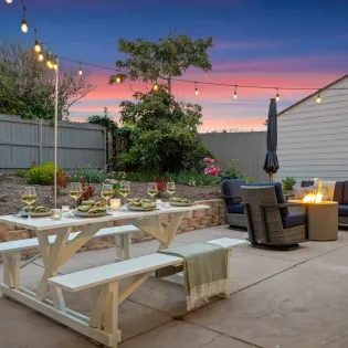 4 beach bliss back patio twilight