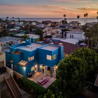 41 summer sunset aerial