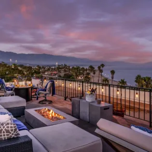 seacliff solmar vacation rentals rooftop view south fireplace